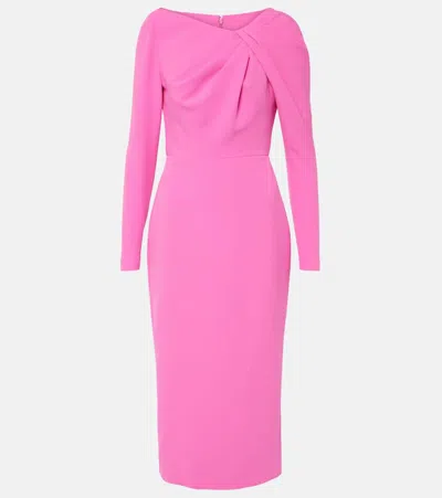 Safiyaa Maha Crêpe Midi Dress In Pink