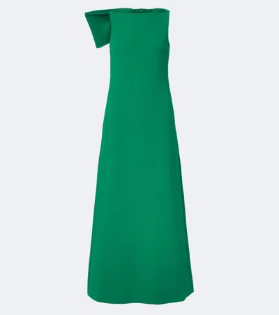 Safiyaa Mallory Crêpe Gown In Green