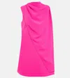 Safiyaa Margareta Asymmetrical Cape Minidress In Wild Strawberry