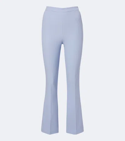 Safiyaa Mari Crêpe Flared Pants In Blue
