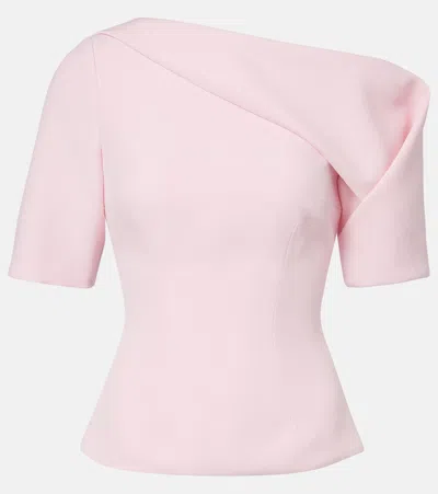Safiyaa Marley Draped Crêpe Top In Pink