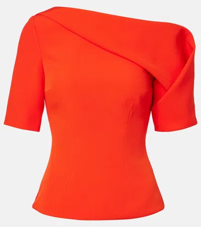 Safiyaa Marley Draped Crêpe Top In Multi