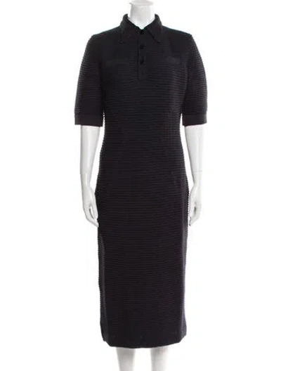 Pre-owned Safiyaa Midi Length Dress W/ Tags In Blue