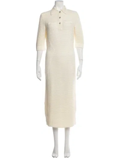 Pre-owned Safiyaa Midi Length Dress W/ Tags In Neutrals