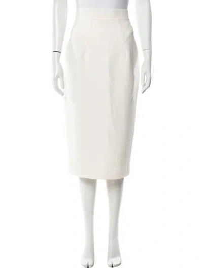 Pre-owned Safiyaa Midi Length Skirt In Neutrals