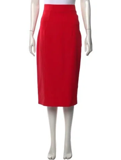 Pre-owned Safiyaa Midi Length Skirt W/ Tags In Red