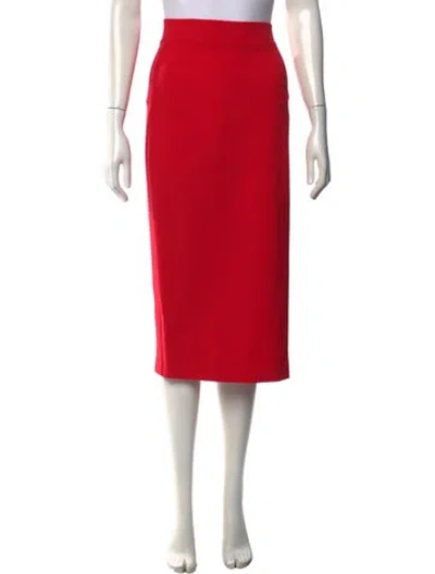 Pre-owned Safiyaa Midi Length Skirt W/ Tags In Red