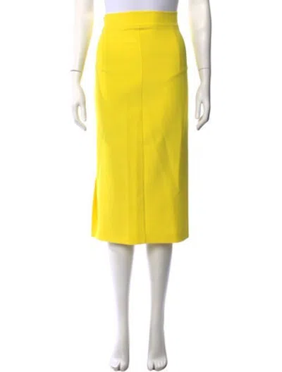 Pre-owned Safiyaa Midi Length Skirt In Yellow