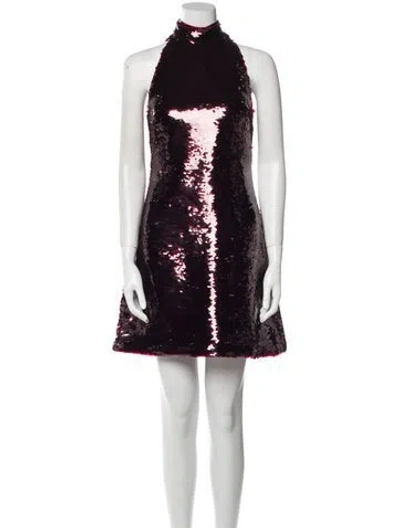Pre-owned Safiyaa Mock Neck Long Dress W/ Tags In Purple