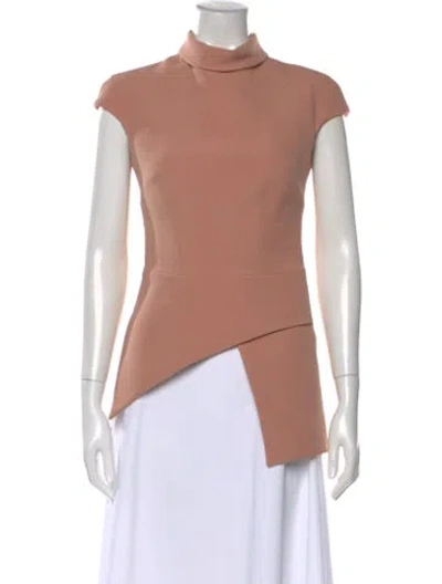 Pre-owned Safiyaa Mock Neck Mini Dress In Pink