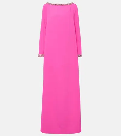 Safiyaa Naimal Embellished Crêpe Gown In Pink