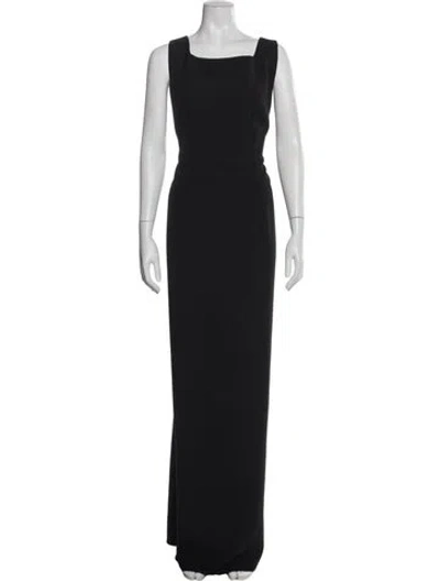 Pre-owned Safiyaa Off-the-shoulder Long Dress In Black