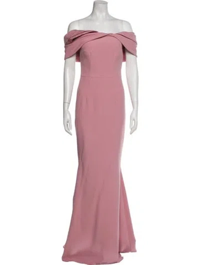 Pre-owned Safiyaa Off-the-shoulder Long Dress W/ Tags In Pink