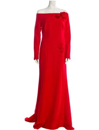 Pre-owned Safiyaa Off-the-shoulder Long Dress W/ Tags In Red