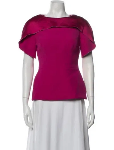 Pre-owned Safiyaa Off-the-shoulder Short Sleeve Top W/ Tags In Pink