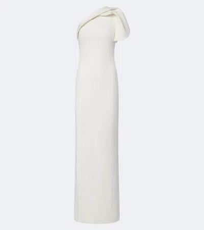 Safiyaa One-shoulder Crêpe Gown In White