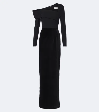 Safiyaa One-shoulder Gown In Black