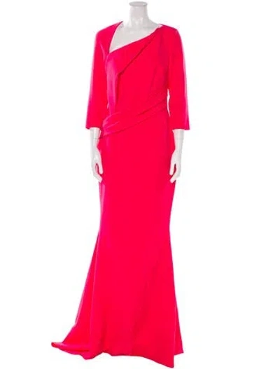 Pre-owned Safiyaa One-shoulder Long Dress In Pink