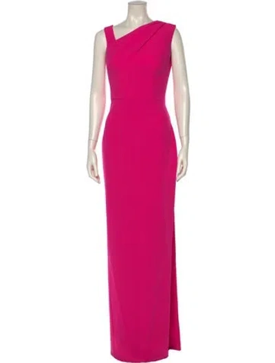 Pre-owned Safiyaa One-shoulder Long Dress In Pink