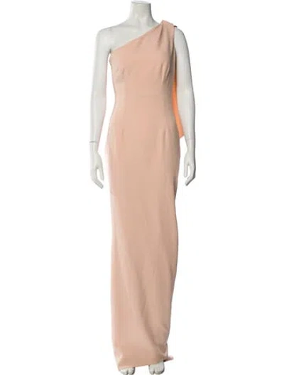 Pre-owned Safiyaa One-shoulder Long Dress In Pink