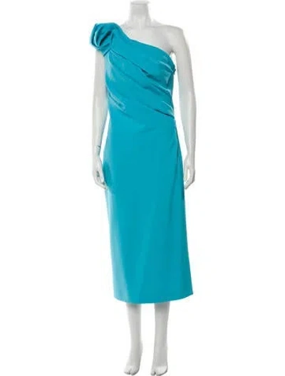 Pre-owned Safiyaa One-shoulder Long Dress W/ Tags In Blue