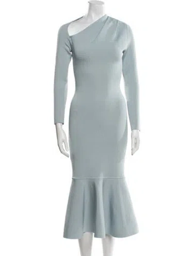 Pre-owned Safiyaa One-shoulder Long Dress W/ Tags In Blue