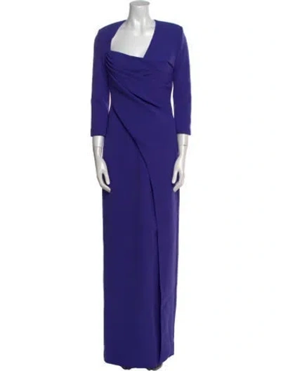 Pre-owned Safiyaa One-shoulder Long Dress W/ Tags In Blue