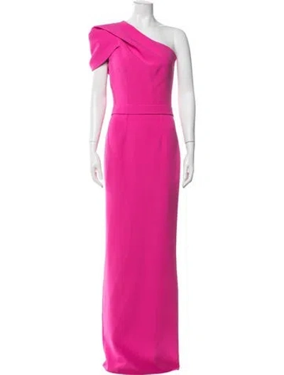 Pre-owned Safiyaa One-shoulder Long Dress W/ Tags In Pink