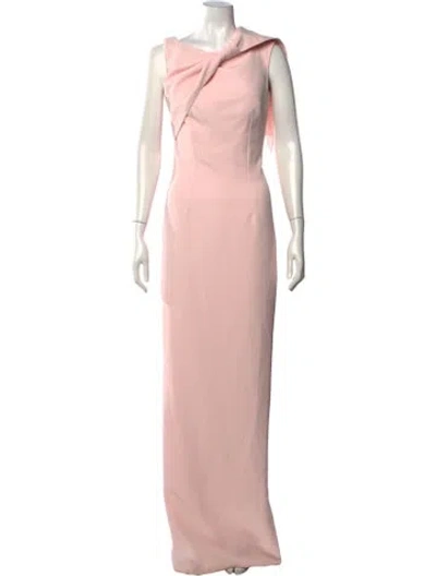 Pre-owned Safiyaa One-shoulder Long Dress W/ Tags In Pink
