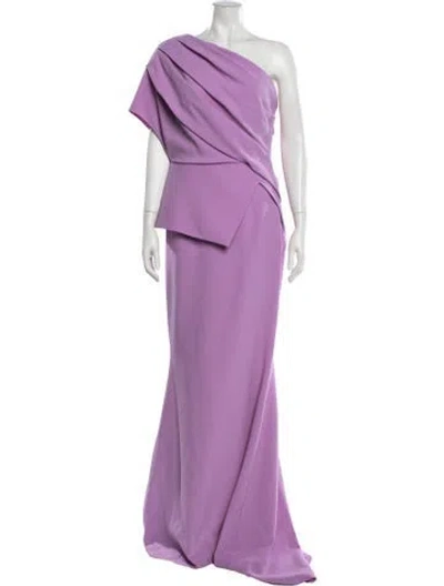 Pre-owned Safiyaa One-shoulder Long Dress W/ Tags In Purple