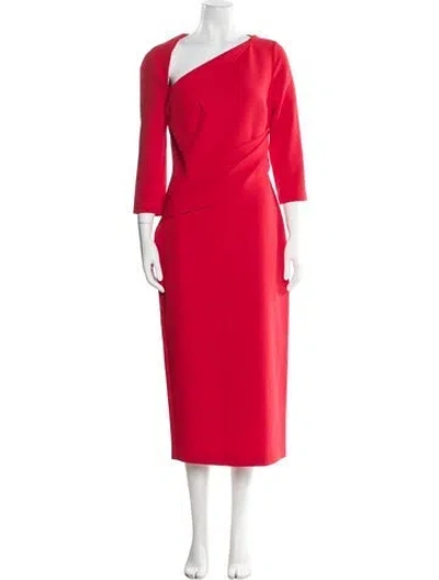 Pre-owned Safiyaa One-shoulder Long Dress W/ Tags In Red