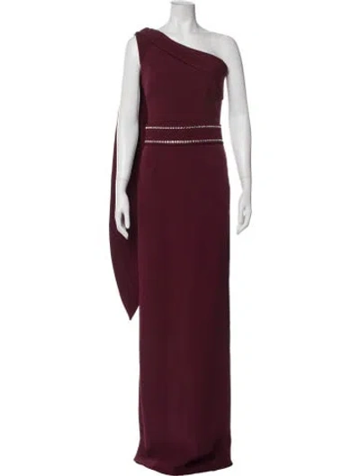 Pre-owned Safiyaa One-shoulder Long Dress In White