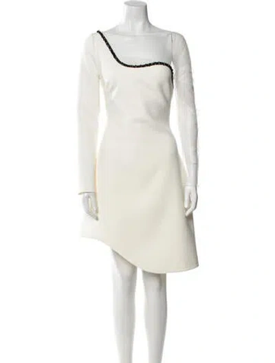 Pre-owned Safiyaa One-shoulder Mini Dress