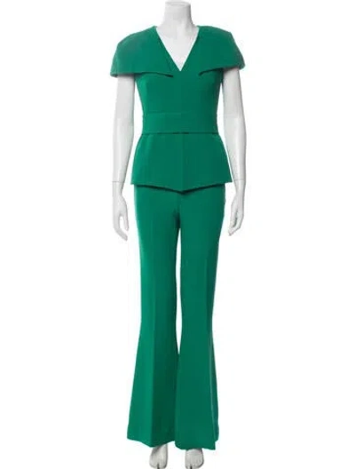 Pre-owned Safiyaa Pant Set In Green