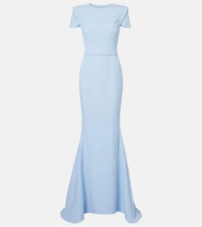 Safiyaa Parker Crêpe Gown In Blue