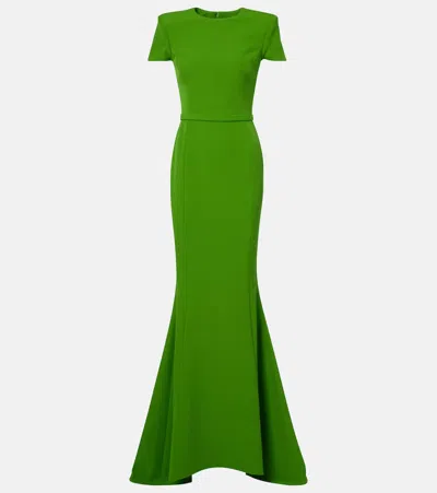 Safiyaa Parker Crêpe Gown In Green
