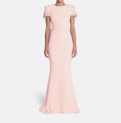 Safiyaa Parker Delicate Pastel Gown In Pale Pink