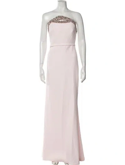 Pre-owned Safiyaa Patterned Long Dress In Pink