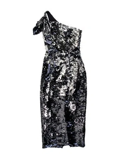 Pre-owned Safiyaa Patterned Mini Dress In Black