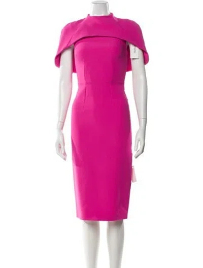 Pre-owned Safiyaa Pleated Accents Dress Set In Pink