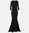 Safiyaa Pollina Crêpe Gown In Black