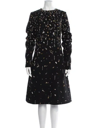 Pre-owned Safiyaa Printed Knee-length Dress W/ Tags In Blue