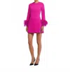 Safiyaa Rena Mini Dress In Wild Strawberry In Pink