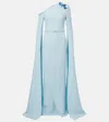 Safiyaa Rinna Embellished Crêpe Gown In Blue