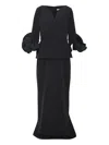 Safiyaa Ruffled-sleeve Dress In Black