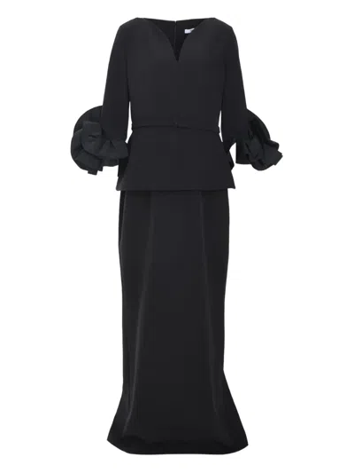 Safiyaa Ruffled-sleeve Dress In Black