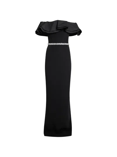 Safiyaa Ryan Off-the-shoulder Maxi Dress In Black