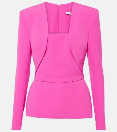 Safiyaa Samuela Paneled Crêpe Top In Pink