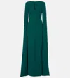 Safiyaa Sarita Cutout Crêpe Gown In Green