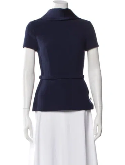 Pre-owned Safiyaa Short Sleeve Top W/ Tags In Blue